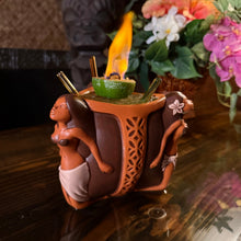 Load image into Gallery viewer, The Restless Native's Wahine Trio ceramic Tiki Mug Bowl - Limited Release of 100 - Made in USA - Ready to Ship!
