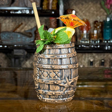 Load image into Gallery viewer, Sunken Rum Barrel Tiki Mug, sculpted by Thor -  Ready to Ship! (FREE SHIPPING in U.S.)
