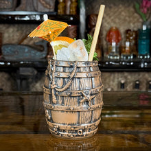 Load image into Gallery viewer, Sunken Rum Barrel Tiki Mug, sculpted by Thor -  Ready to Ship! (FREE SHIPPING in U.S.)
