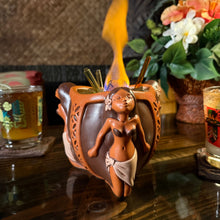 Load image into Gallery viewer, The Restless Native's Wahine Trio ceramic Tiki Mug Bowl - Limited Release of 100 - Made in USA - Ready to Ship!
