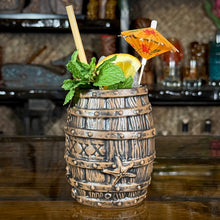 Load image into Gallery viewer, Sunken Rum Barrel Tiki Mug, sculpted by Thor -  Ready to Ship! (FREE SHIPPING in U.S.)
