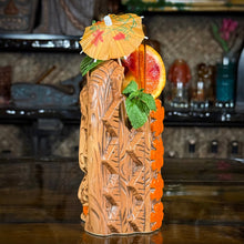Load image into Gallery viewer, The Griper Tiki Mug (Orange) designed by Ken Ruzic, sculpted by Thor - Limited Edition of 250 - Ready to Ship! (FREE SHIPPING in U.S.)
