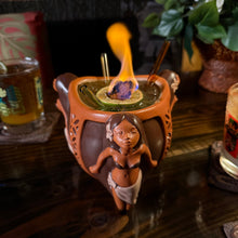 Load image into Gallery viewer, The Restless Native's Wahine Trio ceramic Tiki Mug Bowl - Limited Release of 100 - Made in USA - Ready to Ship!
