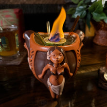 Load image into Gallery viewer, The Restless Native's Wahine Trio ceramic Tiki Mug Bowl - Limited Release of 100 - Made in USA - Ready to Ship!
