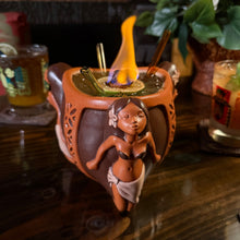 Load image into Gallery viewer, The Restless Native's Wahine Trio ceramic Tiki Mug Bowl - Limited Release of 100 - Made in USA - Ready to Ship!
