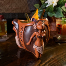 Load image into Gallery viewer, The Restless Native's Wahine Trio ceramic Tiki Mug Bowl - Limited Release of 100 - Made in USA - Ready to Ship!
