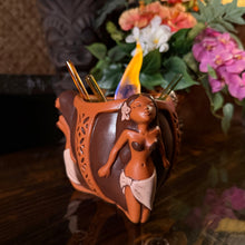 Load image into Gallery viewer, The Restless Native's Wahine Trio ceramic Tiki Mug Bowl - Limited Release of 100 - Made in USA - Ready to Ship!
