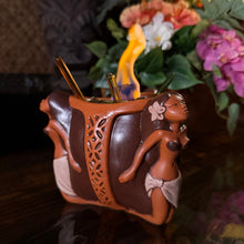 Load image into Gallery viewer, The Restless Native's Wahine Trio ceramic Tiki Mug Bowl - Limited Release of 100 - Made in USA - Ready to Ship!
