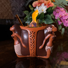 Load image into Gallery viewer, The Restless Native's Wahine Trio ceramic Tiki Mug Bowl - Limited Release of 100 - Made in USA - Ready to Ship!
