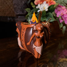 Load image into Gallery viewer, The Restless Native's Wahine Trio ceramic Tiki Mug Bowl - Limited Release of 100 - Made in USA - Ready to Ship!
