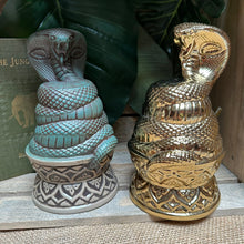Load image into Gallery viewer, Golden Cobra Idol Tiki Mug, designed and sculpted by Thor - Ready to Ship!
