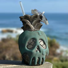 Load image into Gallery viewer, Jeff Granito's Poison Pineapple - Ceramic Tiki Mug - Twilight Teal - Ready to Ship! (FREE Shipping in U.S.)
