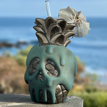 Load image into Gallery viewer, Jeff Granito's Poison Pineapple - Ceramic Tiki Mug - Twilight Teal - Ready to Ship! (FREE Shipping in U.S.)
