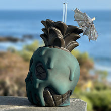 Load image into Gallery viewer, Jeff Granito's Poison Pineapple - Ceramic Tiki Mug - Twilight Teal - Ready to Ship! (FREE Shipping in U.S.)

