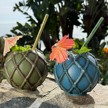 Load image into Gallery viewer, Nautical Fishing Floats, Choice of 4 - Ceramic Tiki Mugs - Ready to Ship! (FREE Shipping in U.S.)
