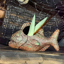 Load image into Gallery viewer, Jungle River Piranha ceramic Tiki Mug - 3 Limited Editions of 275 Combined - Made in USA - Ready to Ship! - (FREE Shipping in U.S.)
