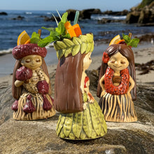 Load image into Gallery viewer, "it's a hula world" Tiki Mug, Hula Girl Ti - #4 of a 4 mug series - Ready to Ship! (FREE Shipping in U.S.)
