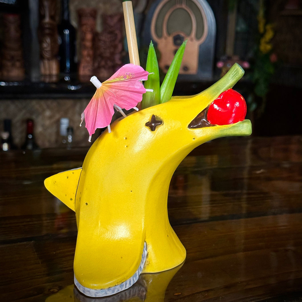 Flipper Sipper - Ceramic Tiki Mug, sculpt by Thor - Ready to Ship (FREE SHIPPING in U.S.)