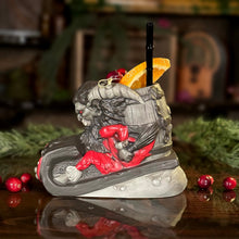 Load image into Gallery viewer, Krampus' Wicked Ride (Coal) - Ceramic Tiki Mug - Ready to Ship
