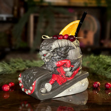 Load image into Gallery viewer, Krampus' Wicked Ride (Coal) - Ceramic Tiki Mug - Ready to Ship
