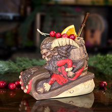Load image into Gallery viewer, Krampus' Wicked Ride (Birch) - Ceramic Tiki Mug - Ready to Ship
