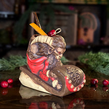 Load image into Gallery viewer, Krampus' Wicked Ride (Birch) - Ceramic Tiki Mug - Ready to Ship
