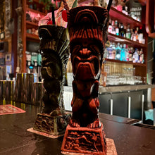 Load image into Gallery viewer, Journey to Hawaii Tiki Mug - Lava Orange Limited Edition of 300, designed by Lost Tiki, Jeff Granito, Thor, and sculpted by Thor - DECOR USE ONLY - Ready to Ship!
