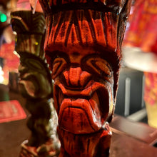 Load image into Gallery viewer, Journey to Hawaii Tiki Mug - Lava Orange Limited Edition of 300, designed by Lost Tiki, Jeff Granito, Thor, and sculpted by Thor - DECOR USE ONLY - Ready to Ship!
