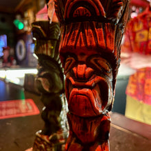 Load image into Gallery viewer, Journey to Hawaii Tiki Mug - Lava Orange Limited Edition of 300, designed by Lost Tiki, Jeff Granito, Thor, and sculpted by Thor - DECOR USE ONLY - Ready to Ship!

