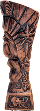 Load image into Gallery viewer, Journey to Hawaii Tiki Mug - Lava Orange Limited Edition of 300, designed by Lost Tiki, Jeff Granito, Thor, and sculpted by Thor - DECOR USE ONLY - Ready to Ship!
