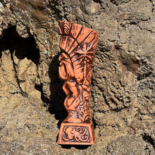 Load image into Gallery viewer, Journey to Hawaii Tiki Mug - Lava Orange Limited Edition of 300, designed by Lost Tiki, Jeff Granito, Thor, and sculpted by Thor - DECOR USE ONLY - Ready to Ship!
