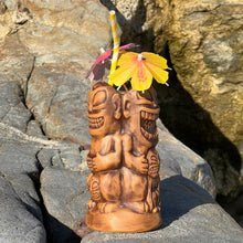 Load image into Gallery viewer, Tahitian Trio Tiki Mug, designed by TikiLand and sculpted by Thor -  Ready to Ship! (FREE SHIPPING in U.S.)
