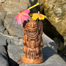 Load image into Gallery viewer, Tahitian Trio Tiki Mug, designed by TikiLand and sculpted by Thor -  Ready to Ship! (FREE SHIPPING in U.S.)
