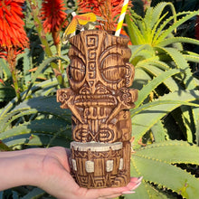 Load image into Gallery viewer, Atomikitty&#39;s Marquesan Drummer Tiki Mug, sculpted by Thor - Ready to Ship!
