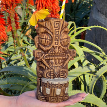 Load image into Gallery viewer, Atomikitty&#39;s Marquesan Drummer Tiki Mug, sculpted by Thor - Ready to Ship!
