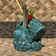 Load image into Gallery viewer, Sunken Treasure (Blue) Ceramic Tiki Mug - Ready to Ship! (FREE SHIPPING in U.S.)
