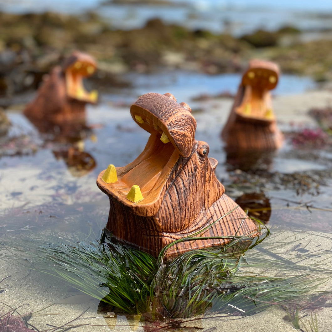'Whittle Hippo' Tiki Mug, by Jeremy Spears of Whittle Woodshop (US shipping included) - Ready to Ship! (FREE SHIPPING in U.S.)